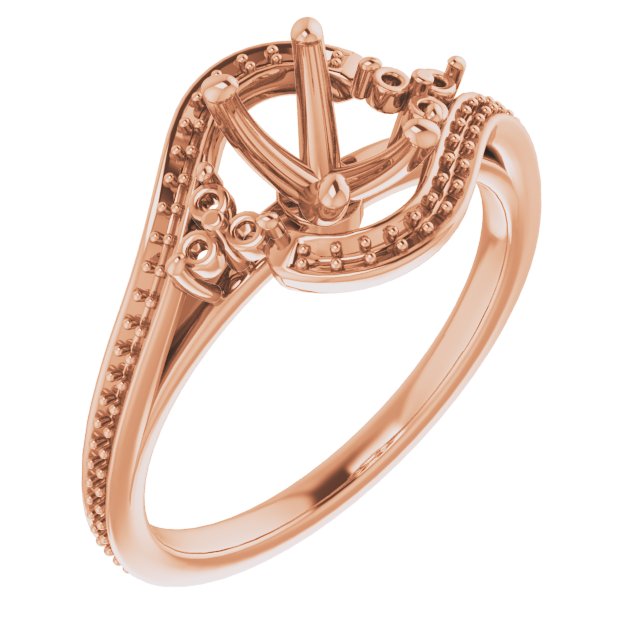 Accented Bypass Engagement Ring