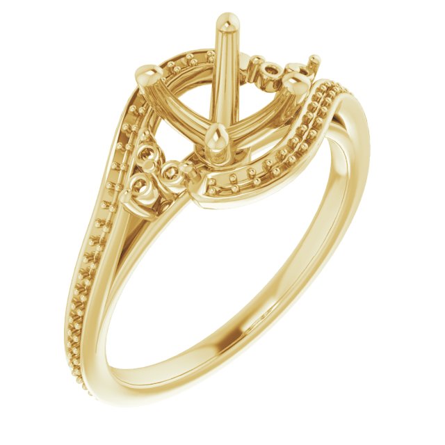 Accented Bypass Engagement Ring