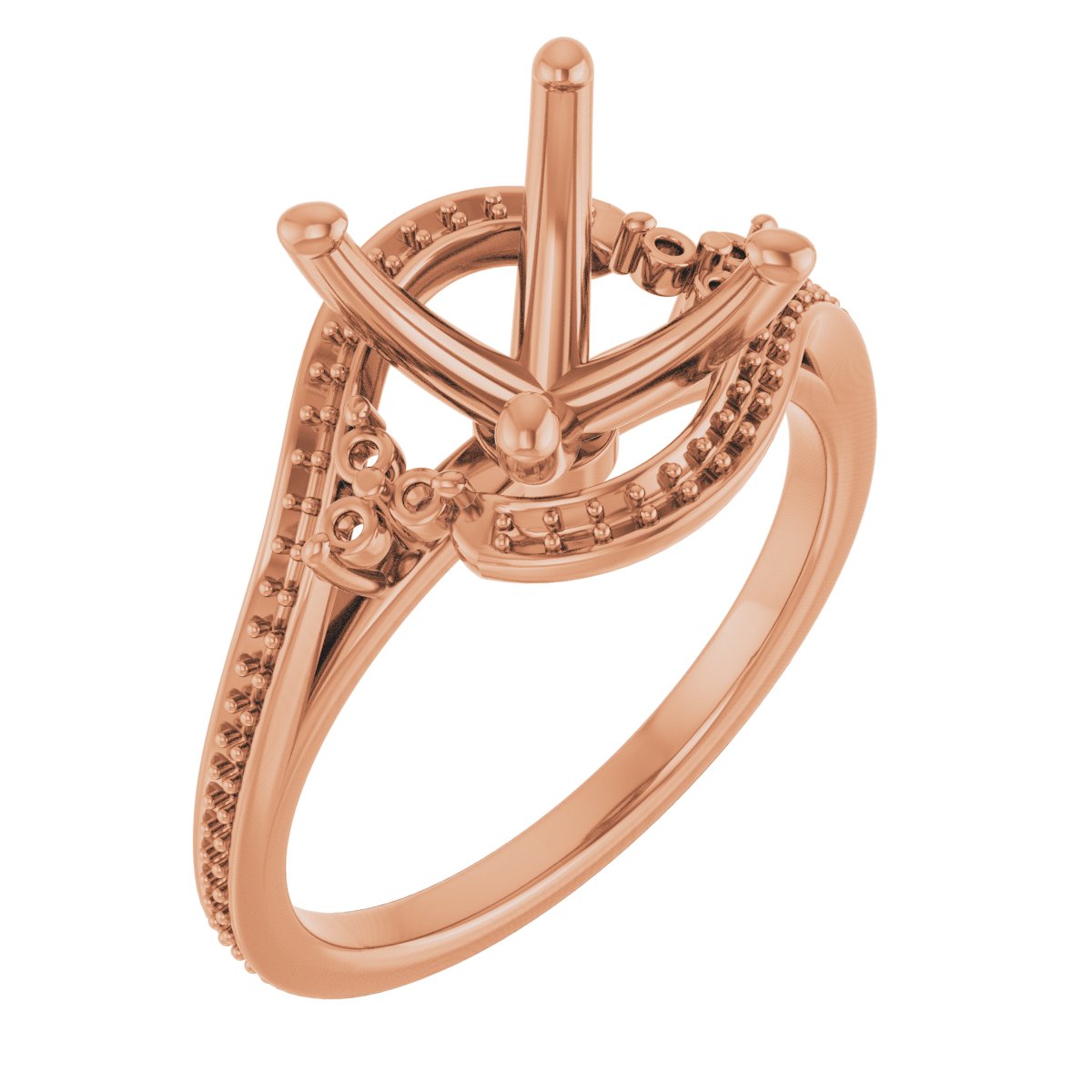 Accented Bypass Engagement Ring