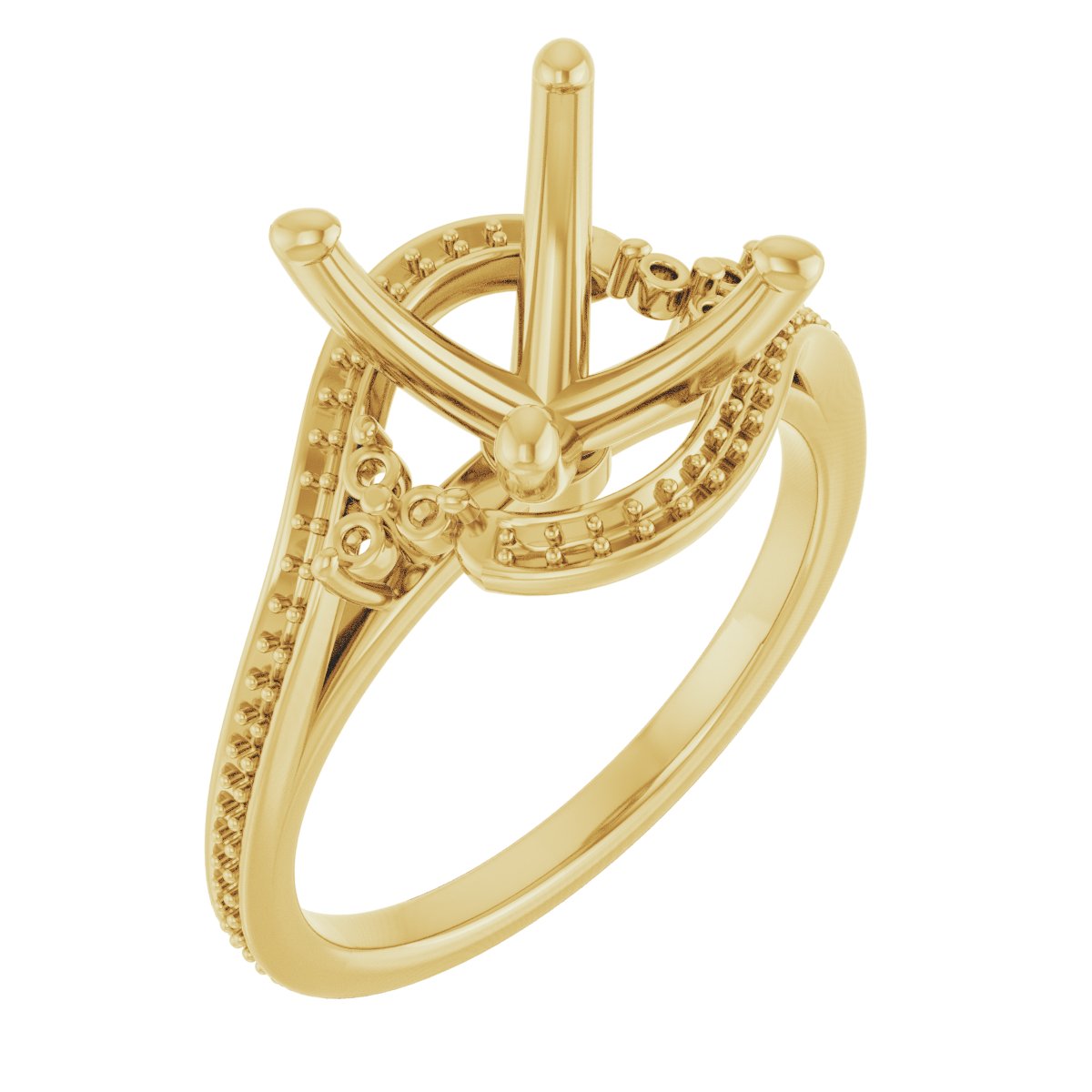 Accented Bypass Engagement Ring