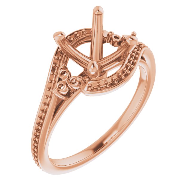 Accented Bypass Engagement Ring