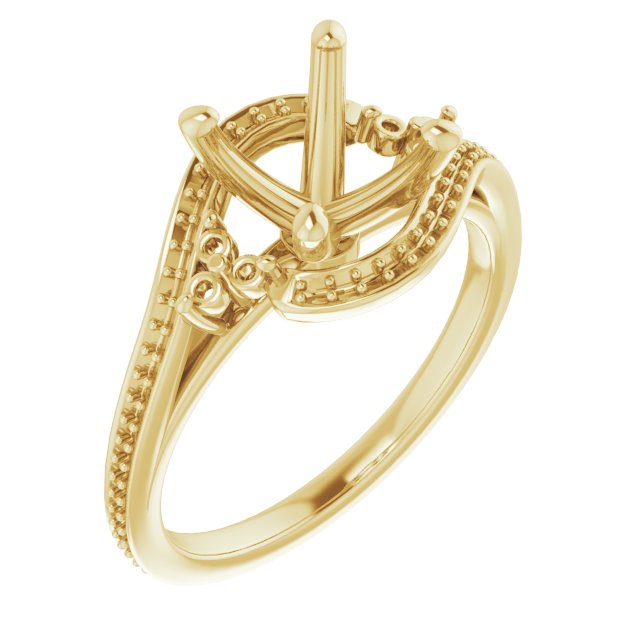Accented Bypass Engagement Ring