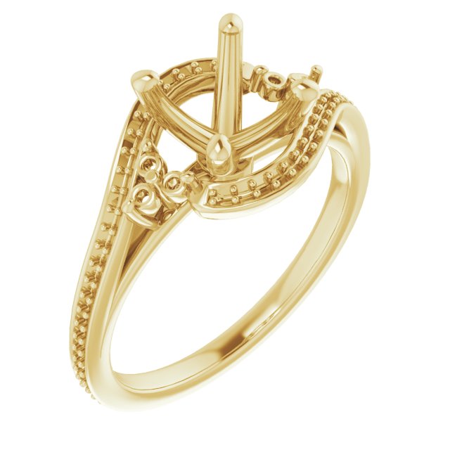 Accented Bypass Engagement Ring