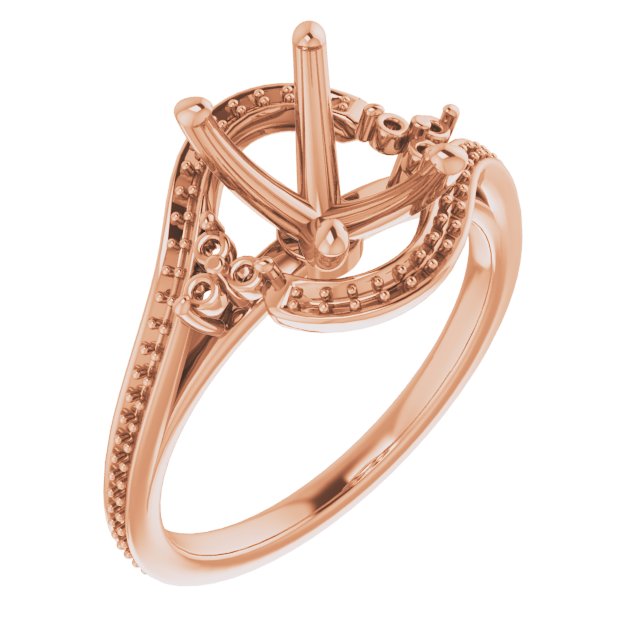 Accented Bypass Engagement Ring