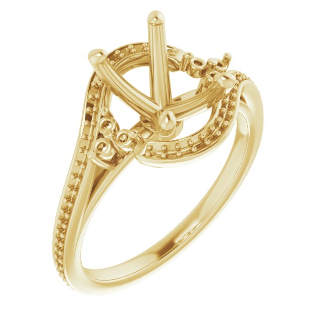 Accented Bypass Engagement Ring
