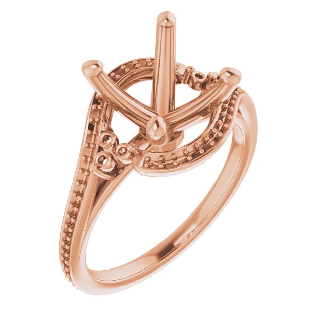 Accented Bypass Engagement Ring