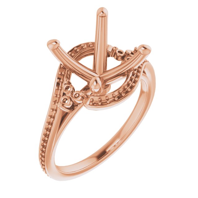 Accented Bypass Engagement Ring