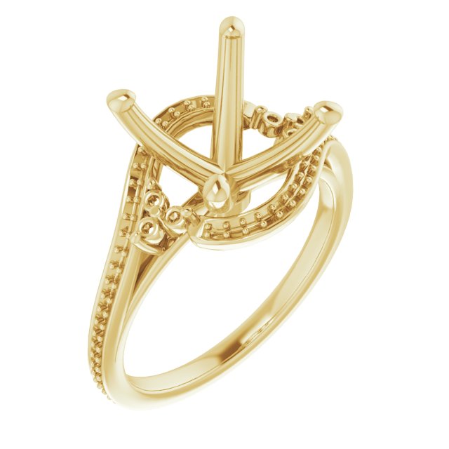 Accented Bypass Engagement Ring