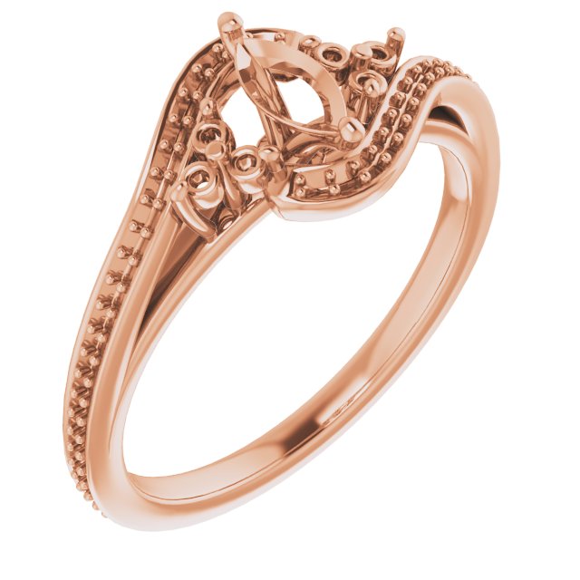 Accented Bypass Engagement Ring