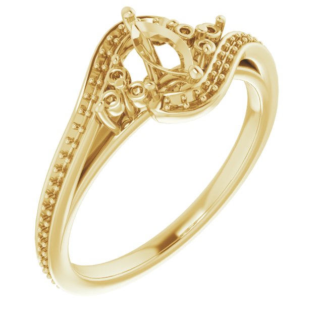 Accented Bypass Engagement Ring