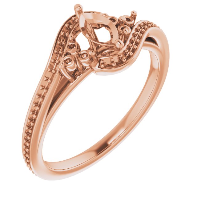 Accented Bypass Engagement Ring