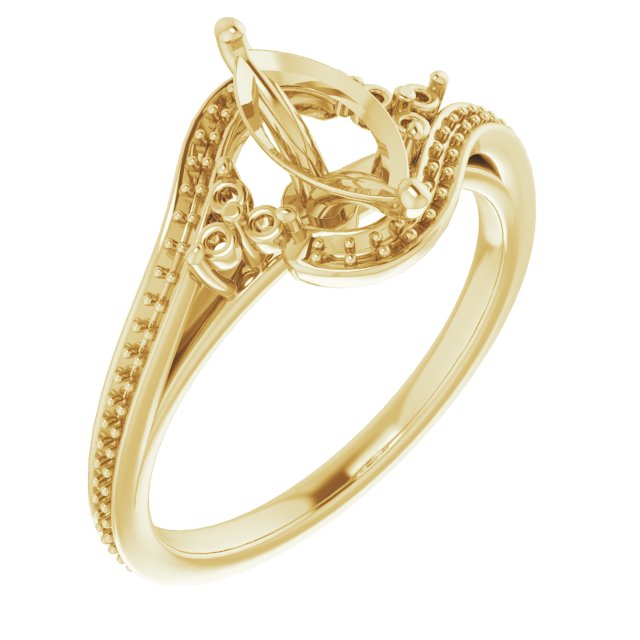 Accented Bypass Engagement Ring