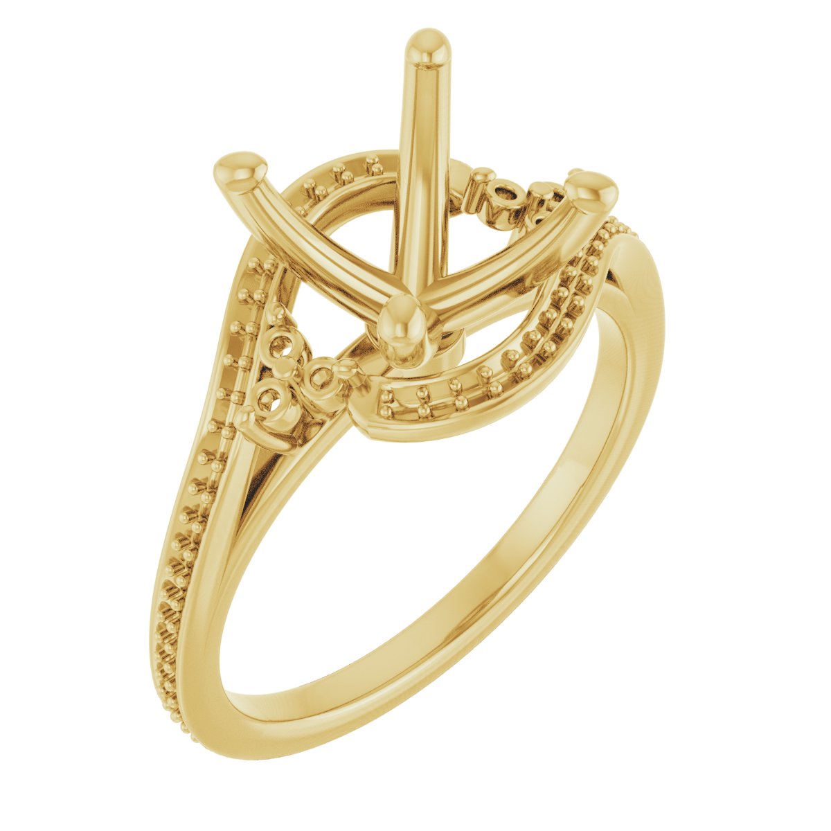 Accented Bypass Engagement Ring