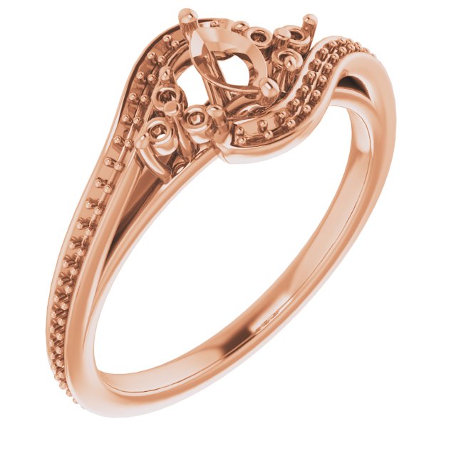 Accented Bypass Engagement Ring