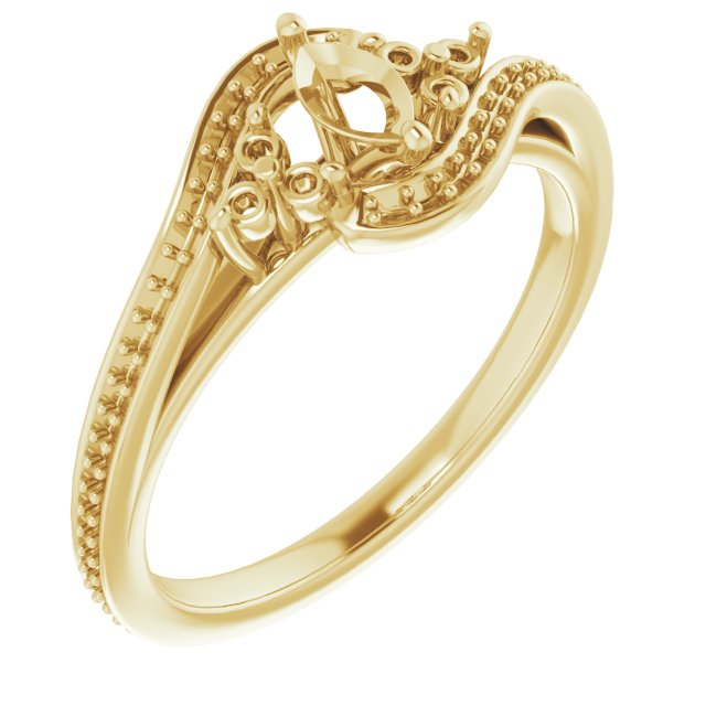Accented Bypass Engagement Ring