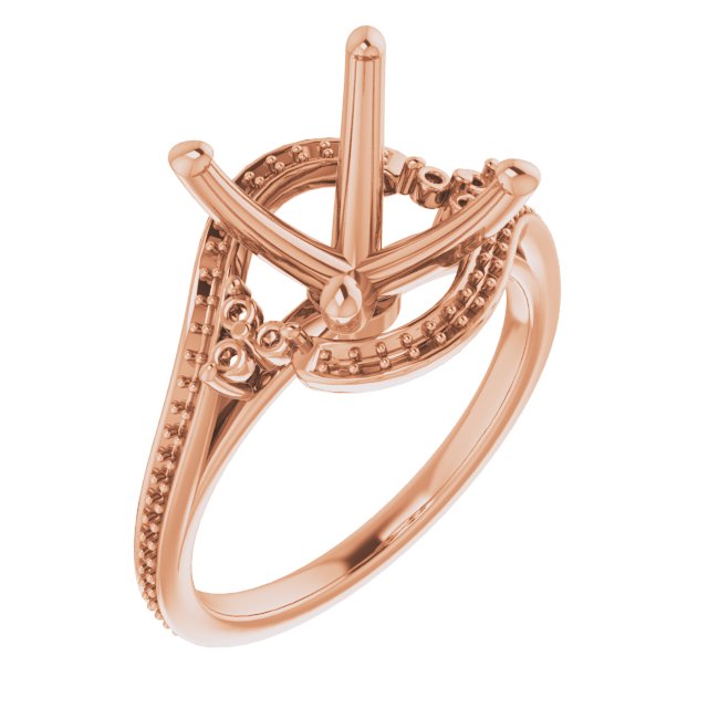 Accented Bypass Engagement Ring