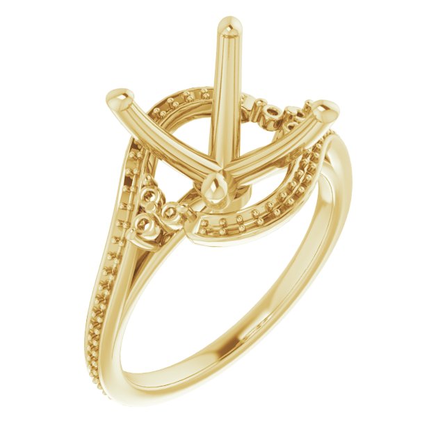 Accented Bypass Engagement Ring