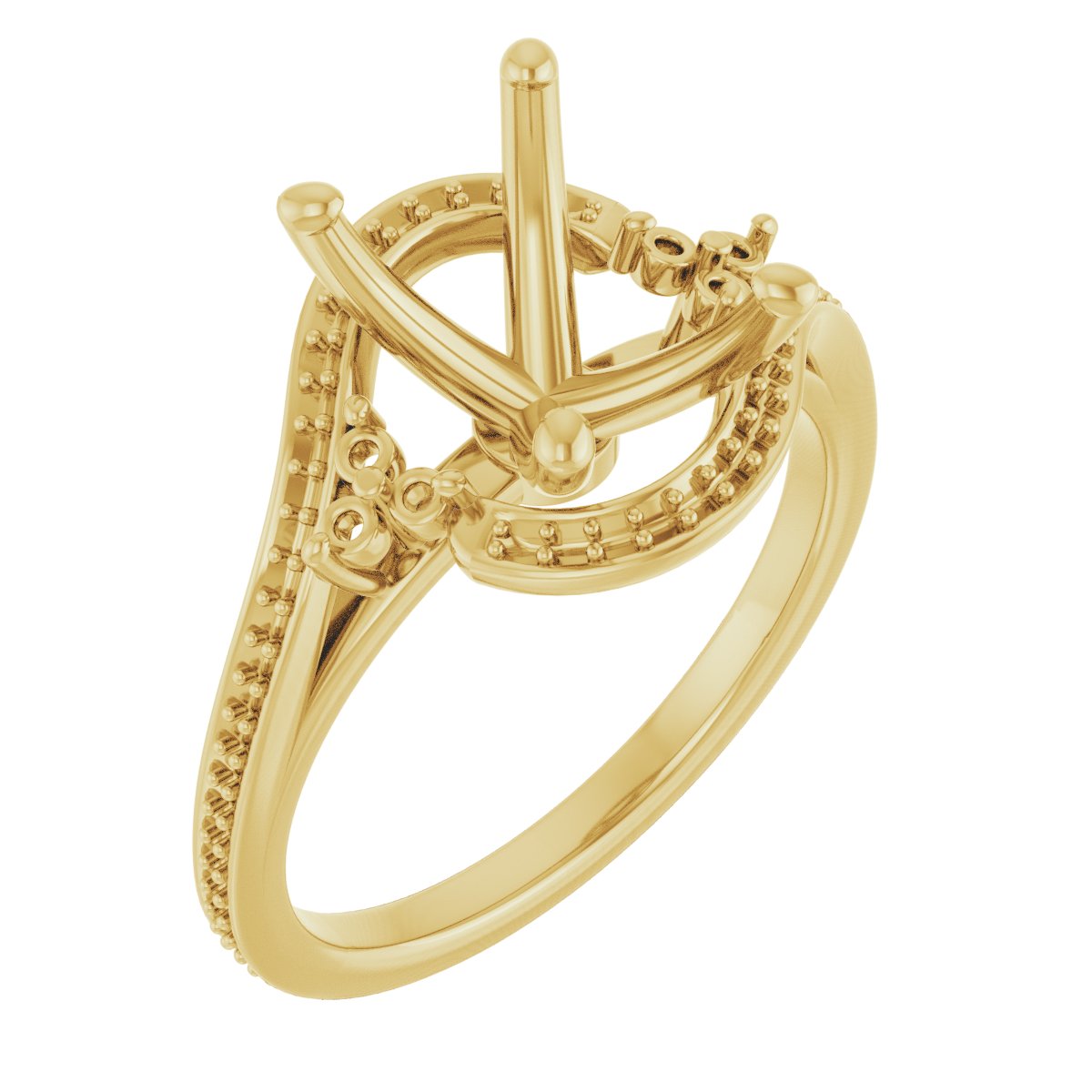 Accented Bypass Engagement Ring