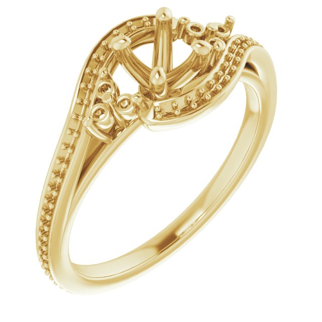 Accented Bypass Engagement Ring