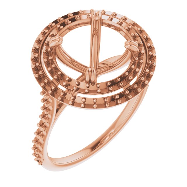 Double Halo-Style Engagement Ring