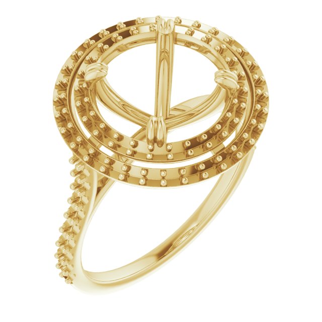 Double Halo-Style Engagement Ring