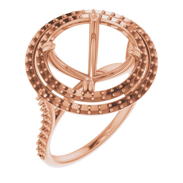 Double Halo-Style Engagement Ring