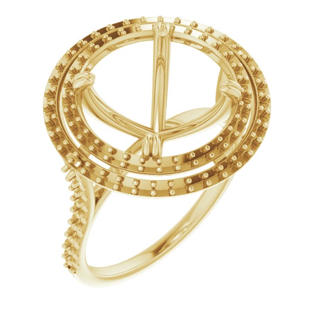 Double Halo-Style Engagement Ring