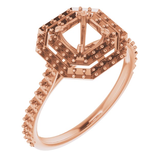 Double Halo-Style Engagement Ring