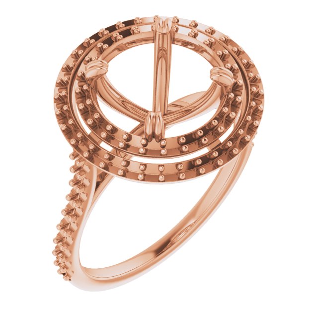 Double Halo-Style Engagement Ring