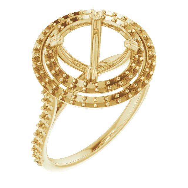 Double Halo-Style Engagement Ring