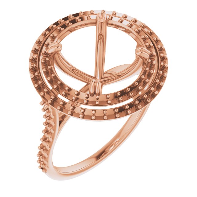 Double Halo-Style Engagement Ring