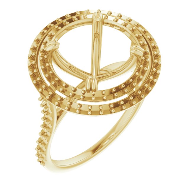 Double Halo-Style Engagement Ring