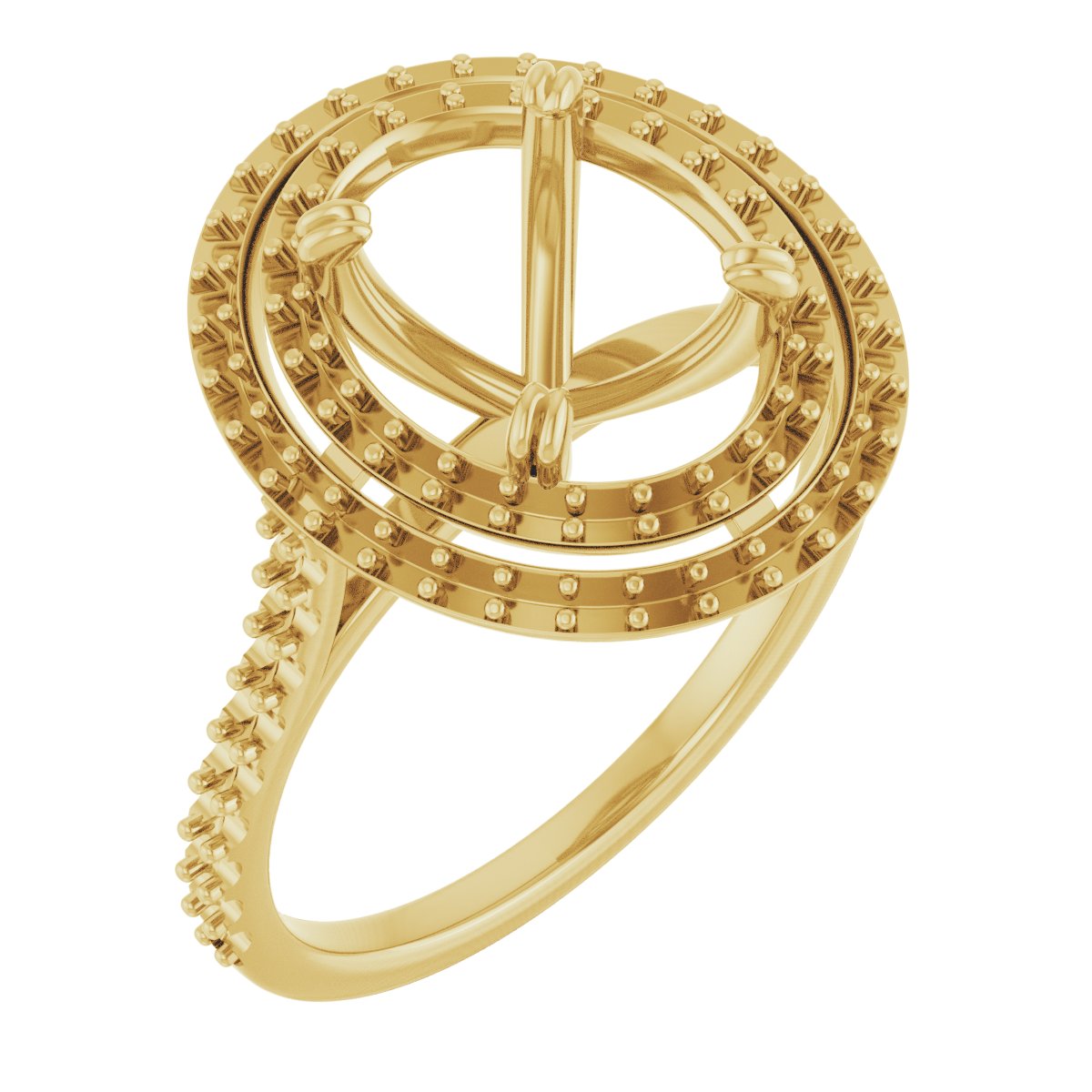 Double Halo-Style Engagement Ring
