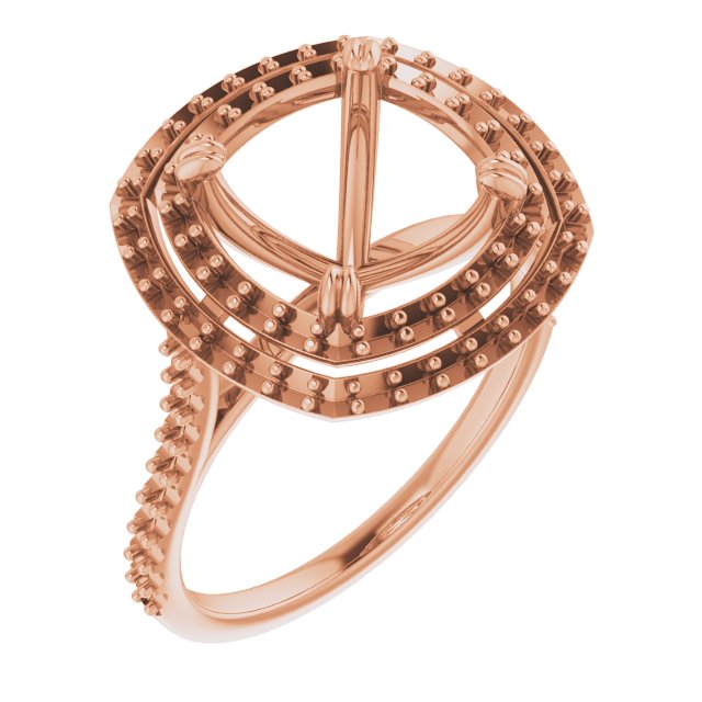 Double Halo-Style Engagement Ring