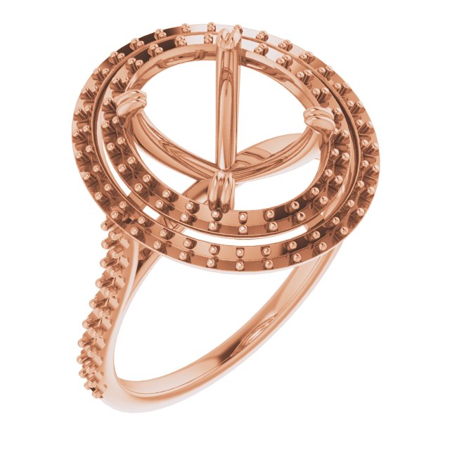 Double Halo-Style Engagement Ring