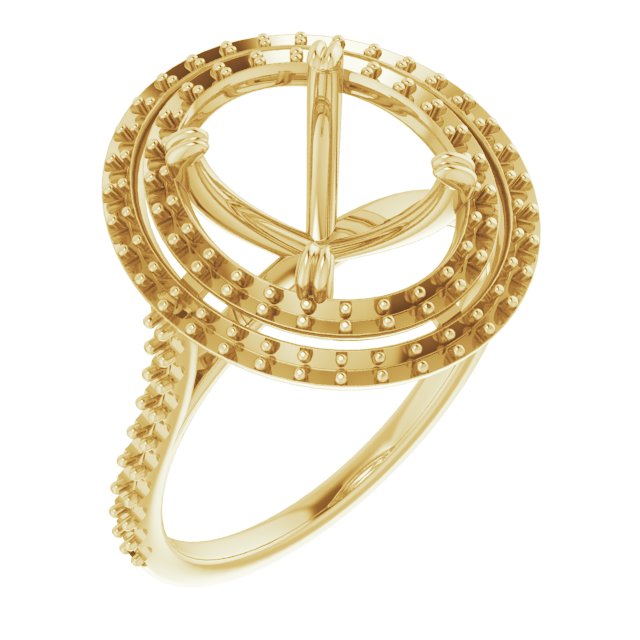 Double Halo-Style Engagement Ring