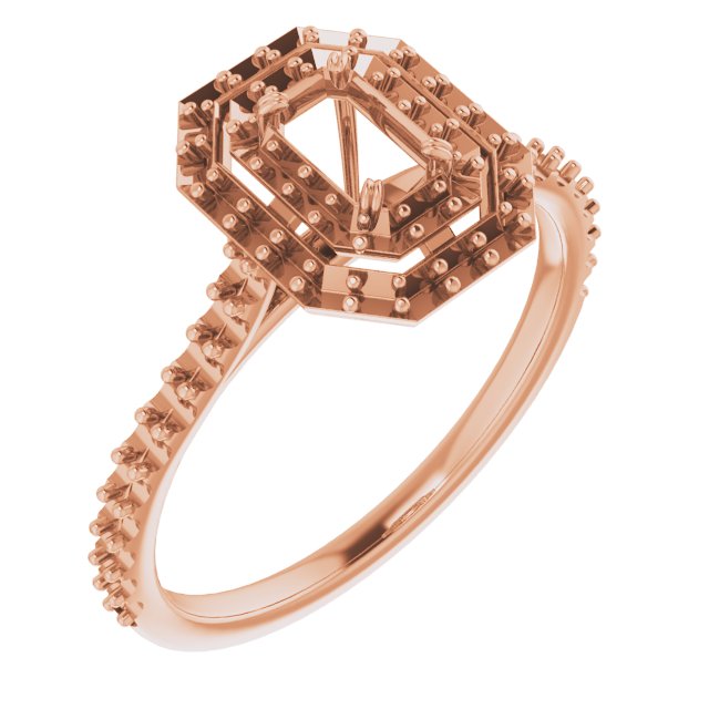 Double Halo-Style Engagement Ring