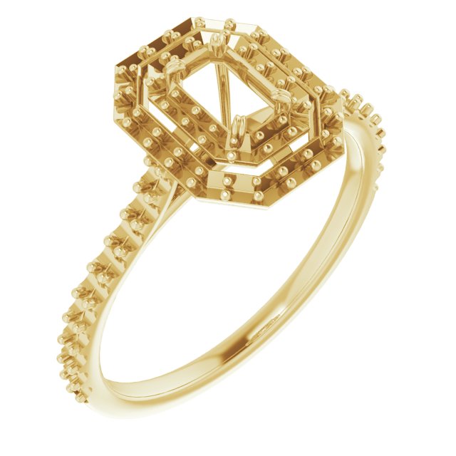 Double Halo-Style Engagement Ring