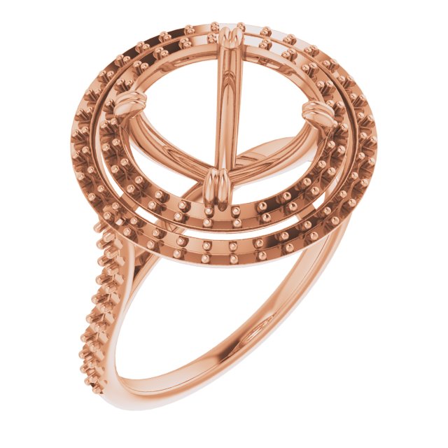 Double Halo-Style Engagement Ring