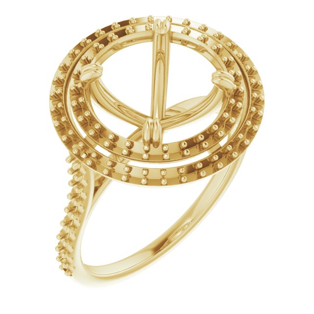 Double Halo-Style Engagement Ring
