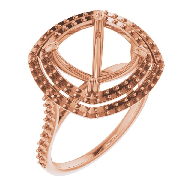 Double Halo-Style Engagement Ring