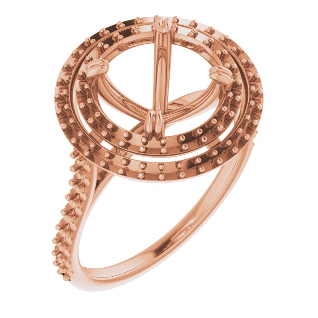 Double Halo-Style Engagement Ring