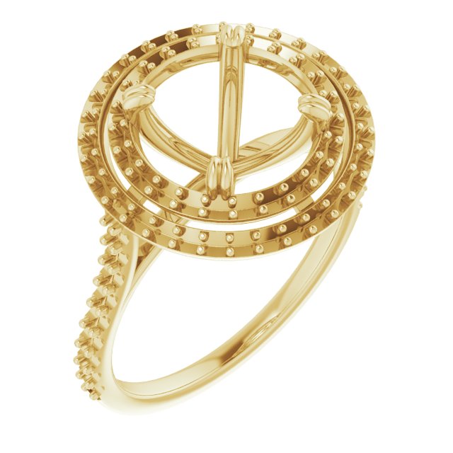 Double Halo-Style Engagement Ring