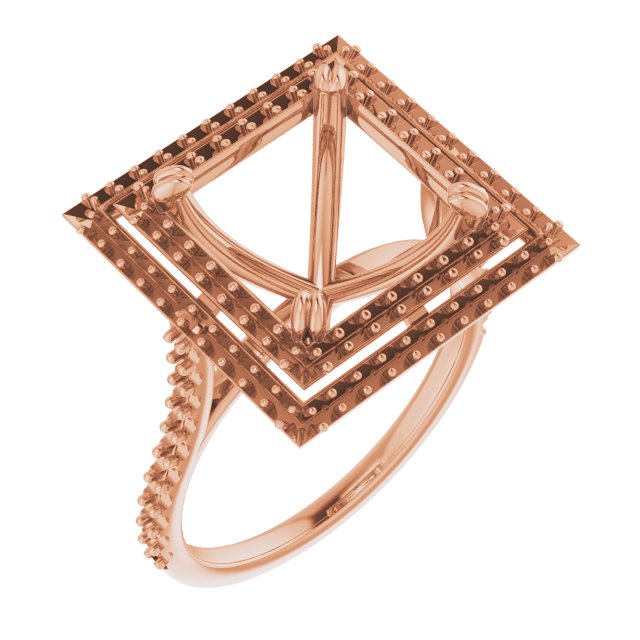 Double Halo-Style Engagement Ring
