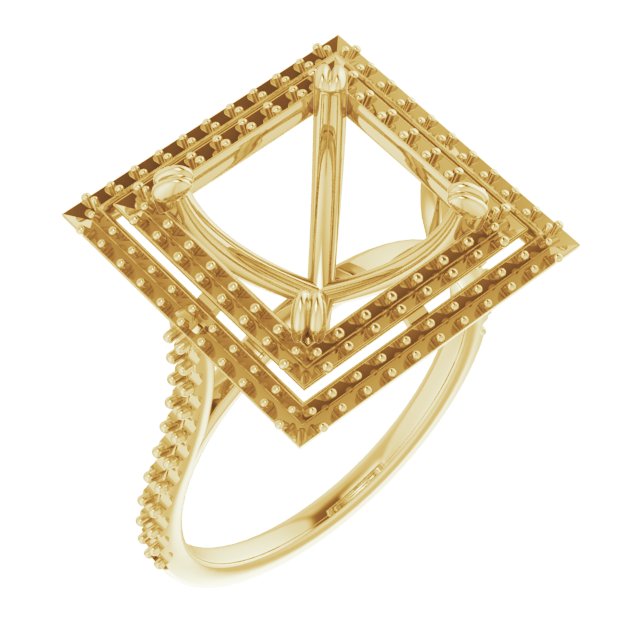 Double Halo-Style Engagement Ring