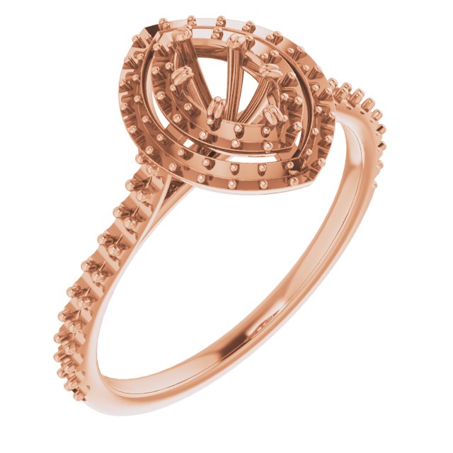 Double Halo-Style Engagement Ring