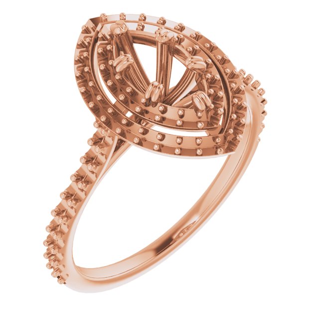 Double Halo-Style Engagement Ring