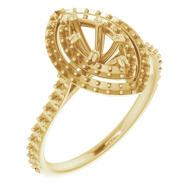Double Halo-Style Engagement Ring