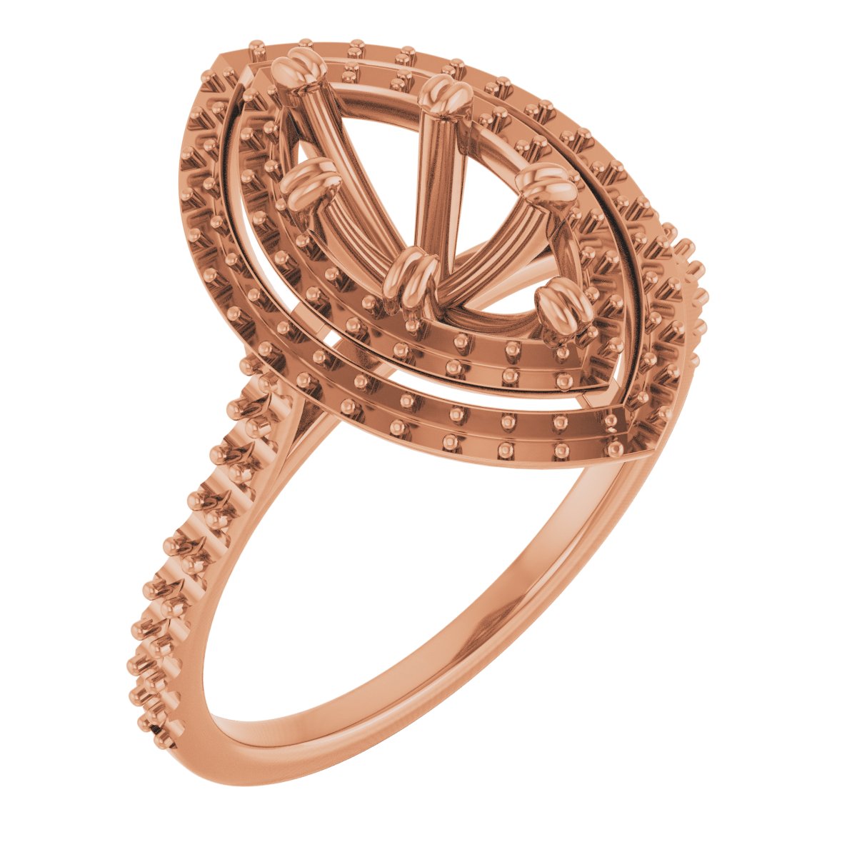 Double Halo-Style Engagement Ring