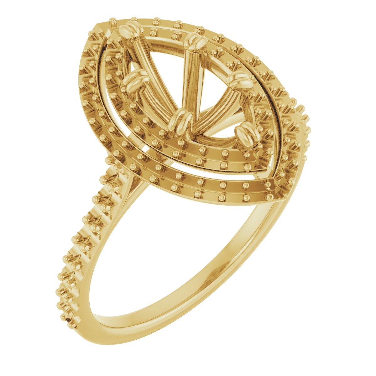 Double Halo-Style Engagement Ring